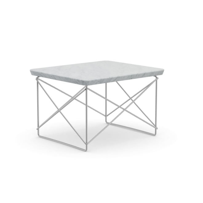 Eames Occasional Table LTR - Carrara marmer