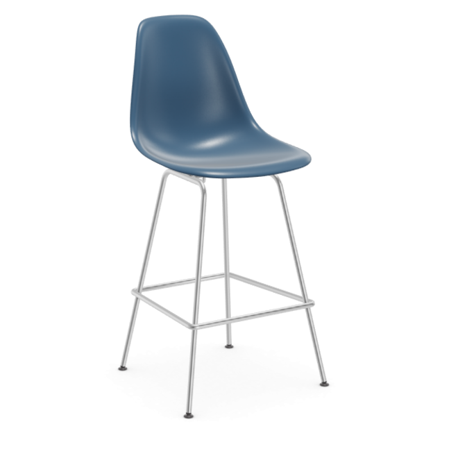 Eames Plastic Stool RE medium - chroom