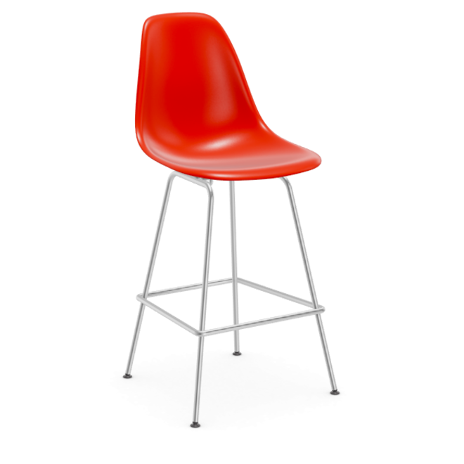 Eames Plastic Stool RE medium - chroom