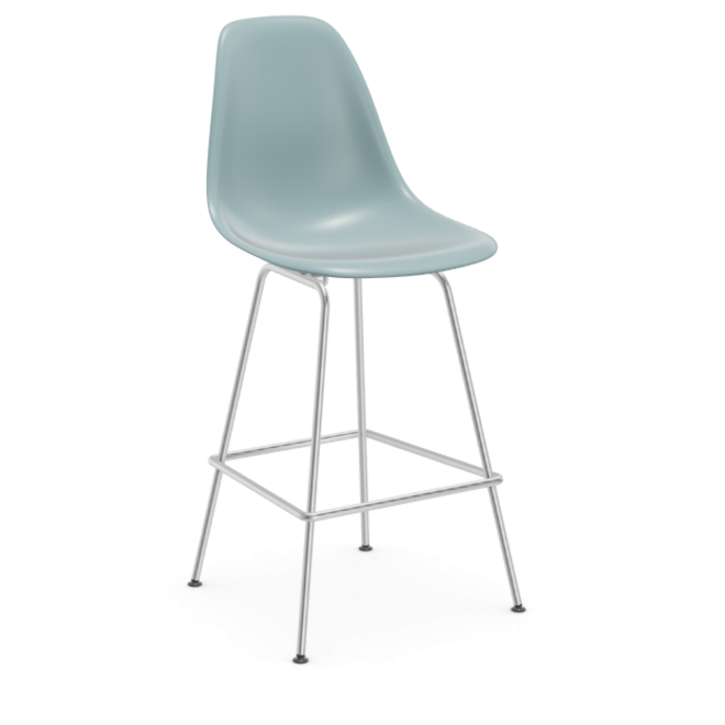 Eames Plastic Stool RE medium - chroom