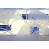 ASLAN E-300 Glasdecoratiefilm geëtste glazen zandstraal look , 126 cm