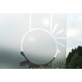 ASLAN E-302 Glasdecoratiefilm met een geëtste zilver look , 126 cm