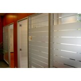 ASLAN E-302 Glasdecoratiefilm met een geëtste zilver look , 126 cm