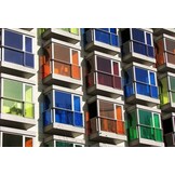 Aslan CT-113 Transparante Gekleurde Raamfolie — 125 cm | Gekleurd Glas Effect