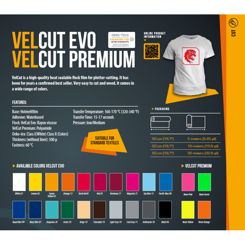 SEF-Velcut Premium Flockfolie 500µ | Per Meter
