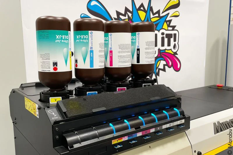 Mimaki JFX, UJF LUS 120 UV - Marabu DLE-JX - Utrajet 1 Liter