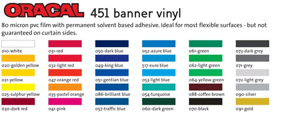 Oracal 451 Banner Cal | Flexibele Spandoekfolie - 126cm Breedte
