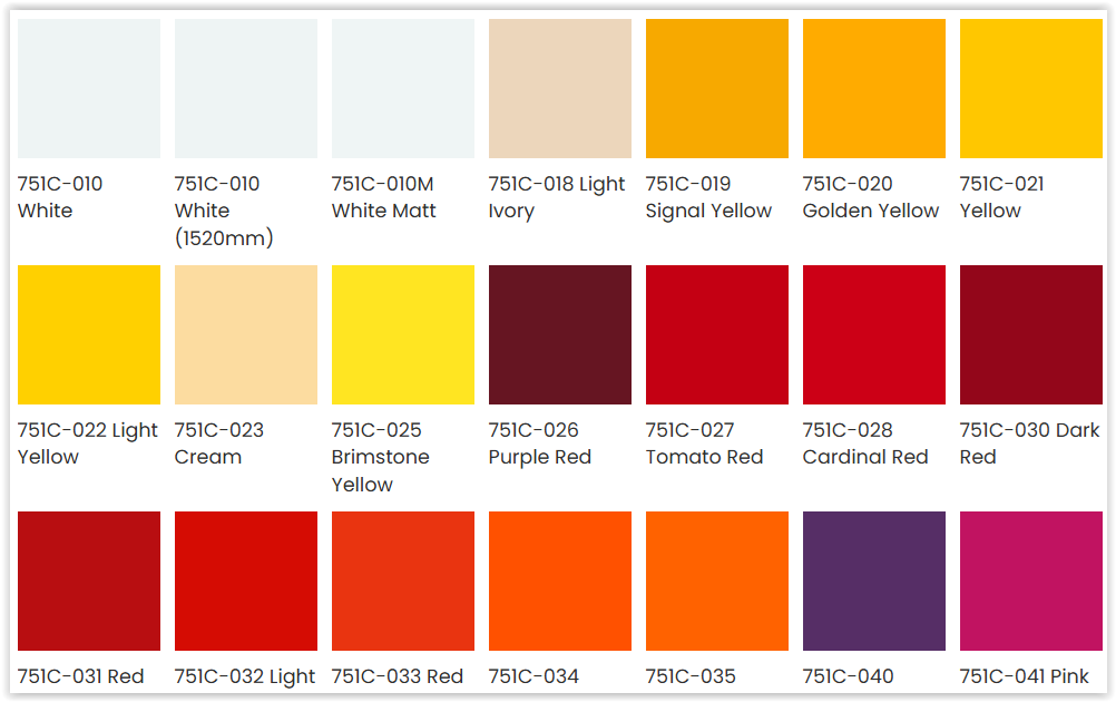 Oracal 751C Rood (031) - UV-Stabiel