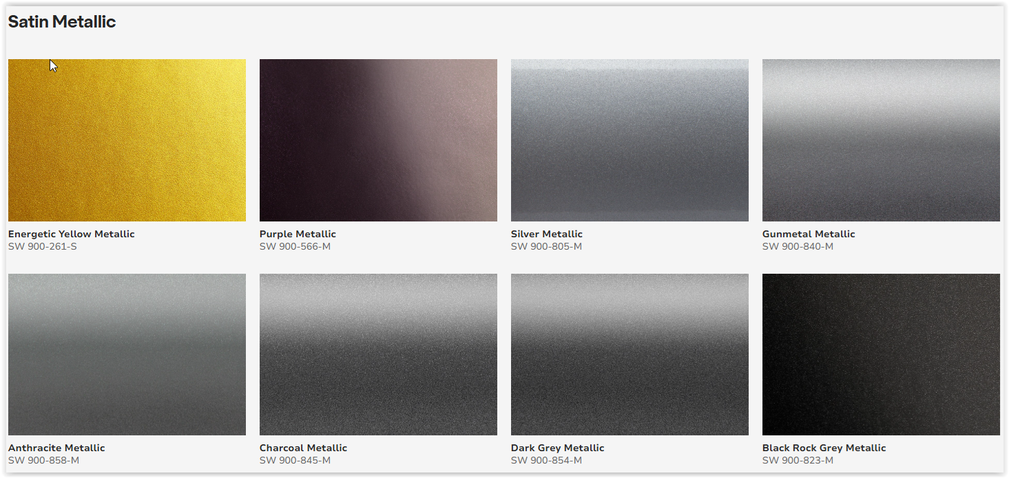 Avery SWF900 Metallic-serie - Gloss, Satin en Matt