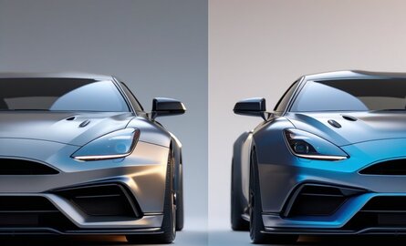 Mat vs Zwarte wrapfolie