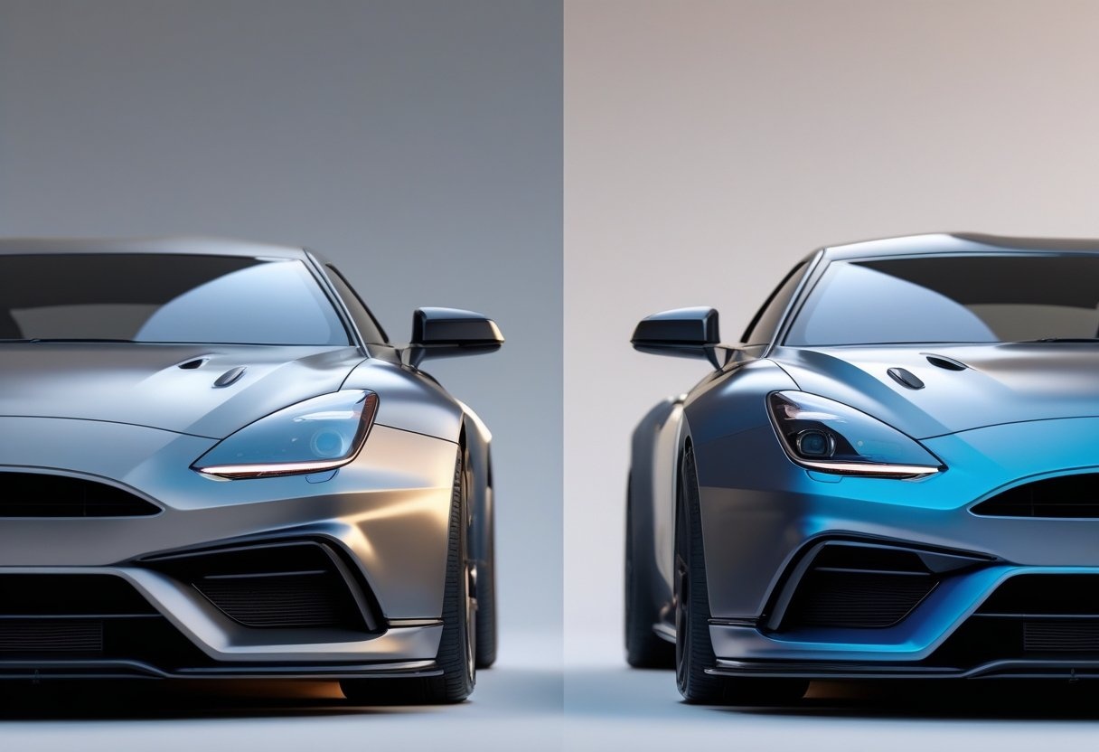 Mat vs Zwarte wrapfolie