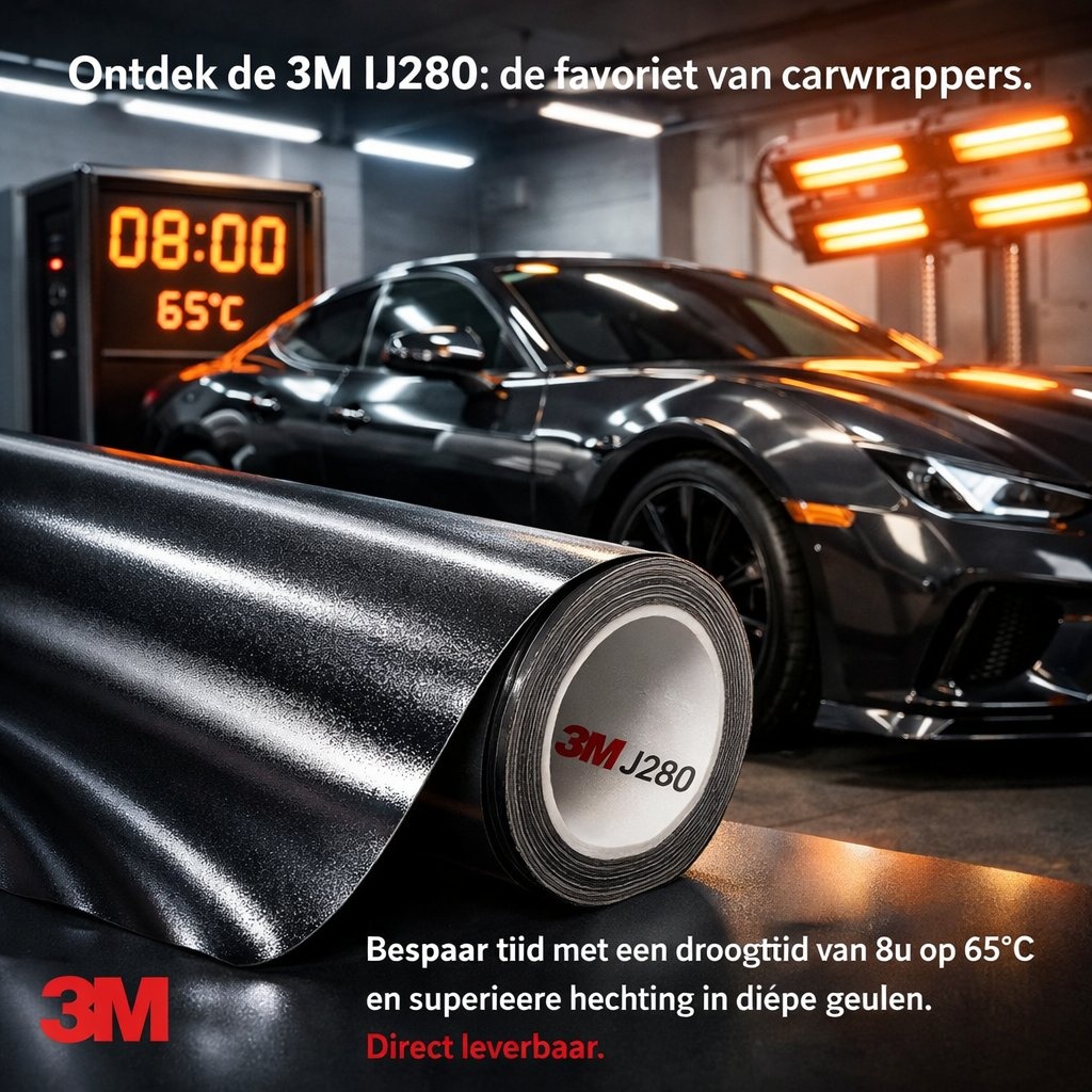 3M™ IJ280 Print Wrap Film – Sneller Printen, Zekerder Wrappen  - 1372x50,0m