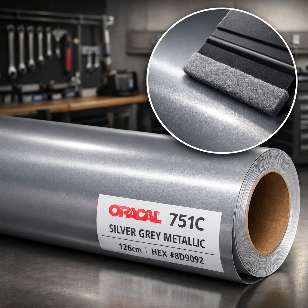Oracal 751C High Performance Cast - #090 Silver Grey Metallic (126cm x 1m)