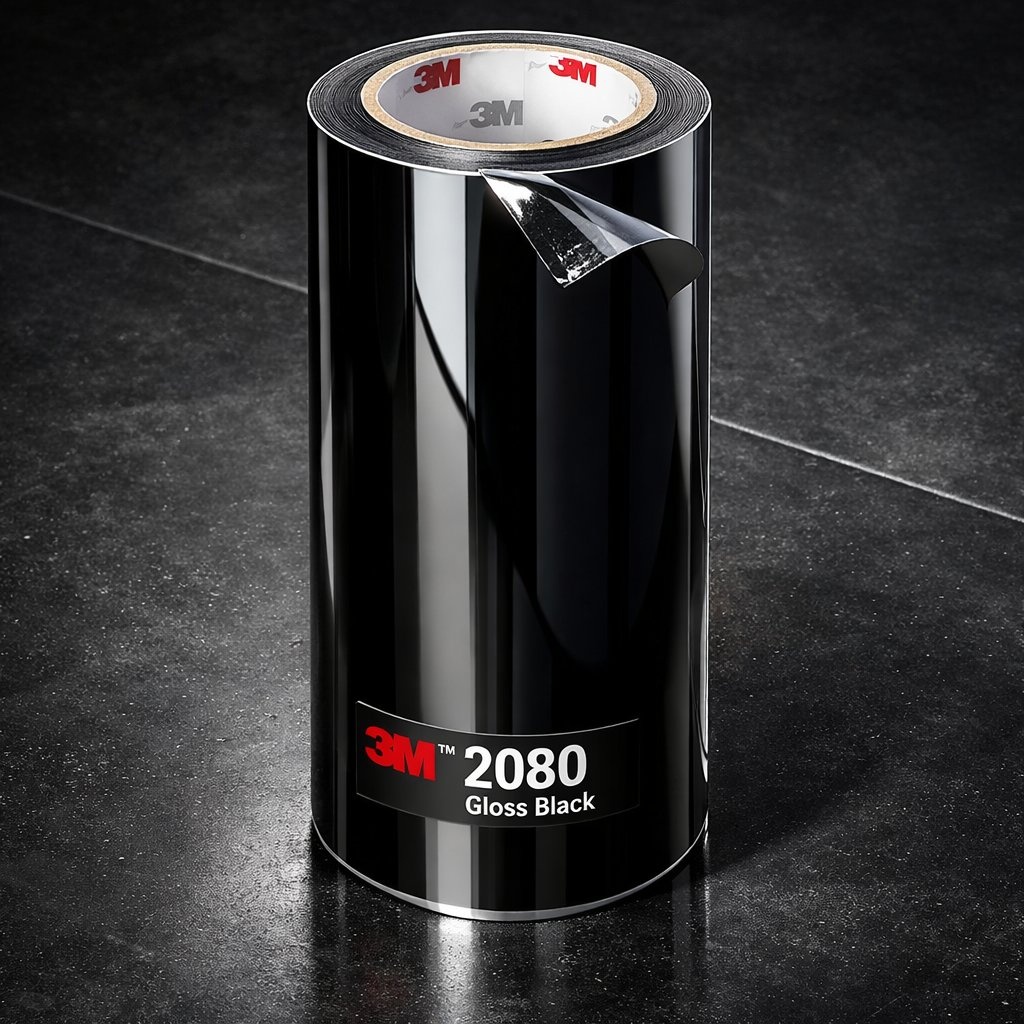 3M 2080-G12 Gloss Black Carwrap Folie