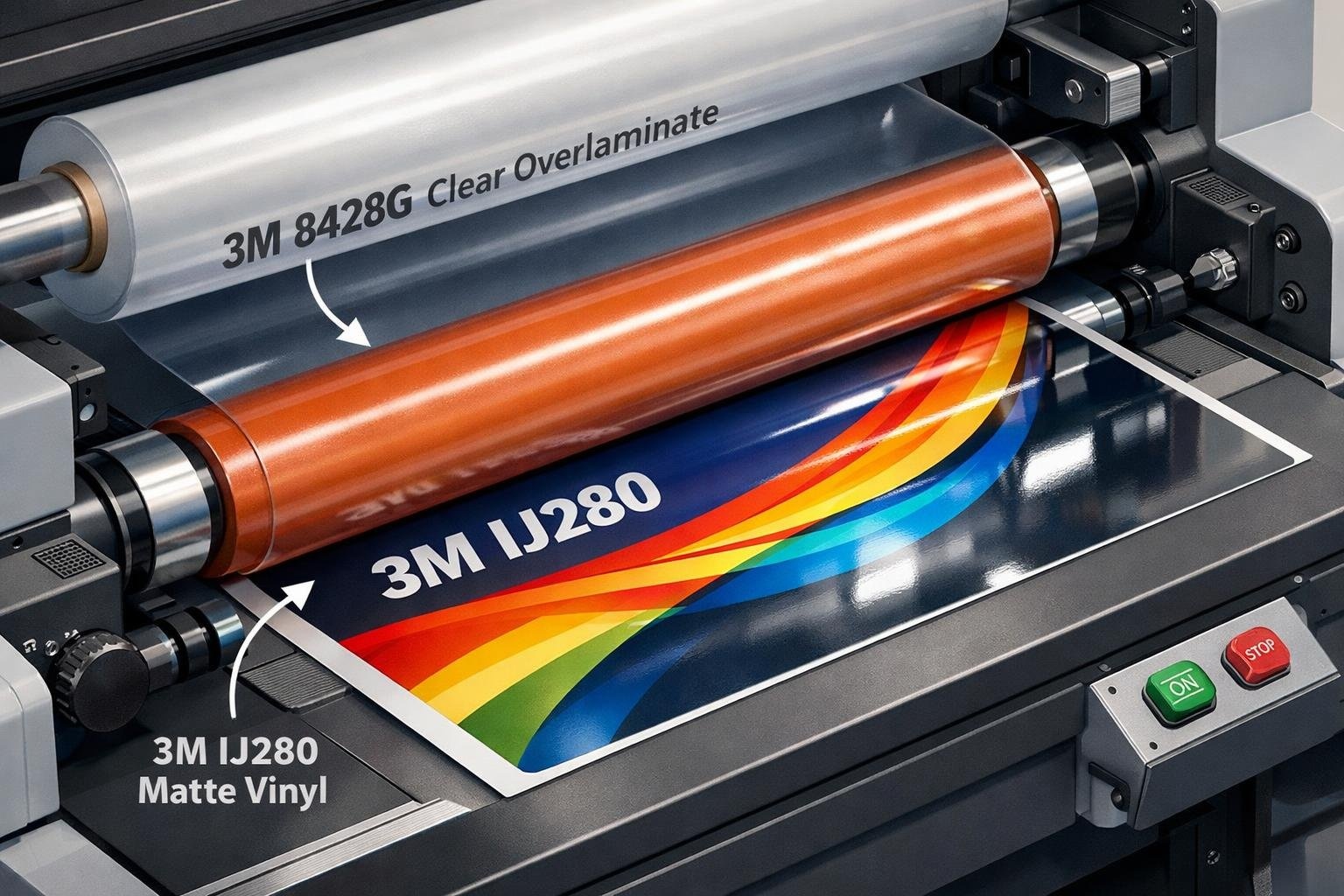 3M™ 8428G Gloss Wrap Overlaminate | 137cm x 50m | Voor IJ280 & 2080
