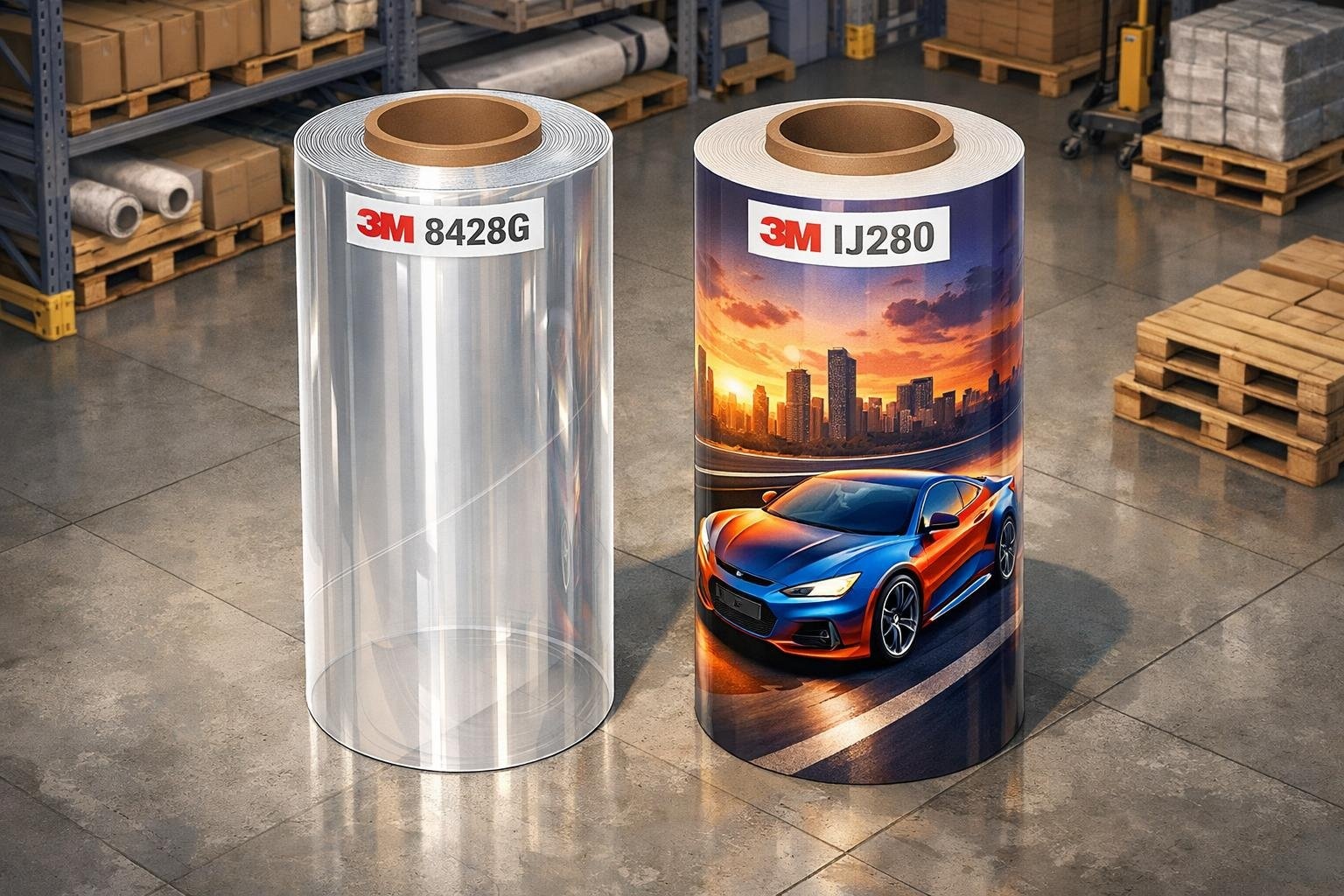 3M™ 8428G Gloss Wrap Overlaminate | 137cm x 50m | Voor IJ280 & 2080