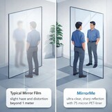 MirrorMe Chrome Edition - De Ultieme Spiegelfolie met Rapid Air (75µ)