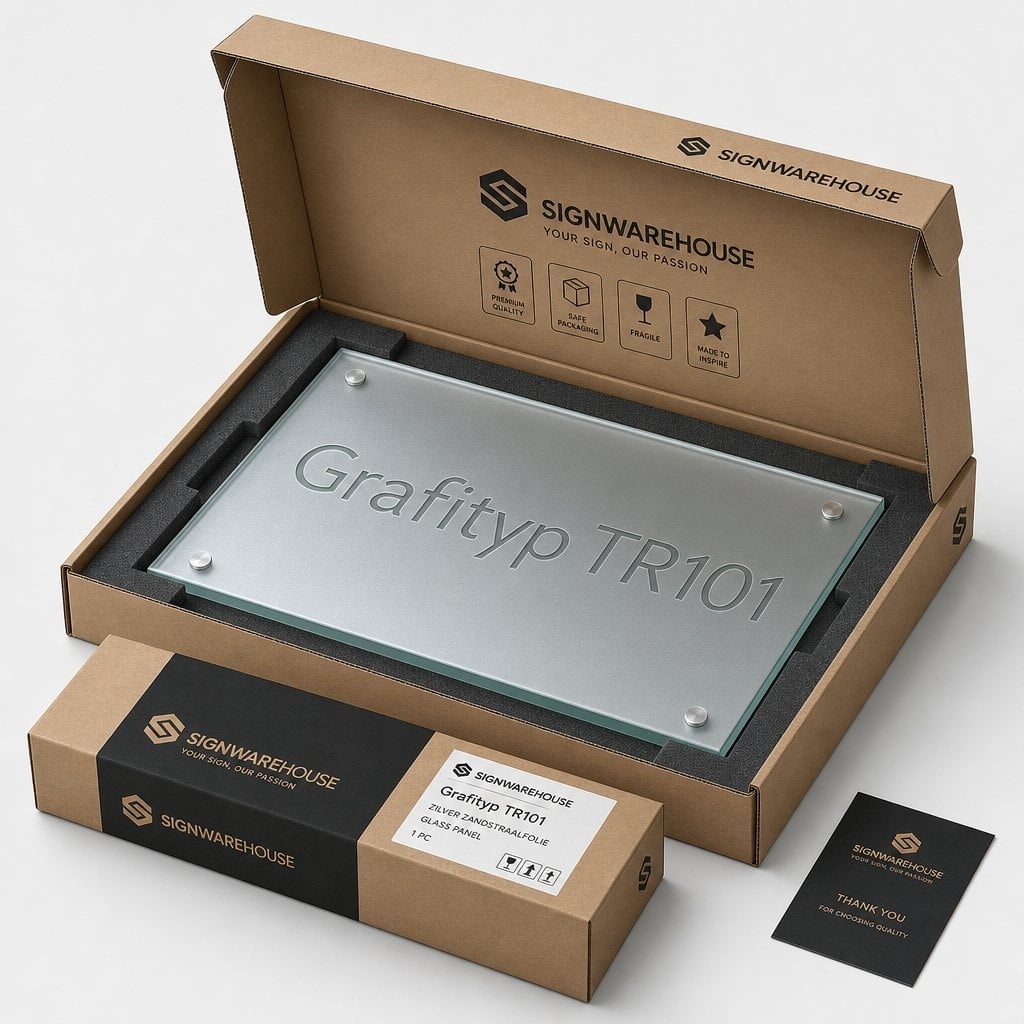 TR101 Grafitack Etched Glass - Zilver