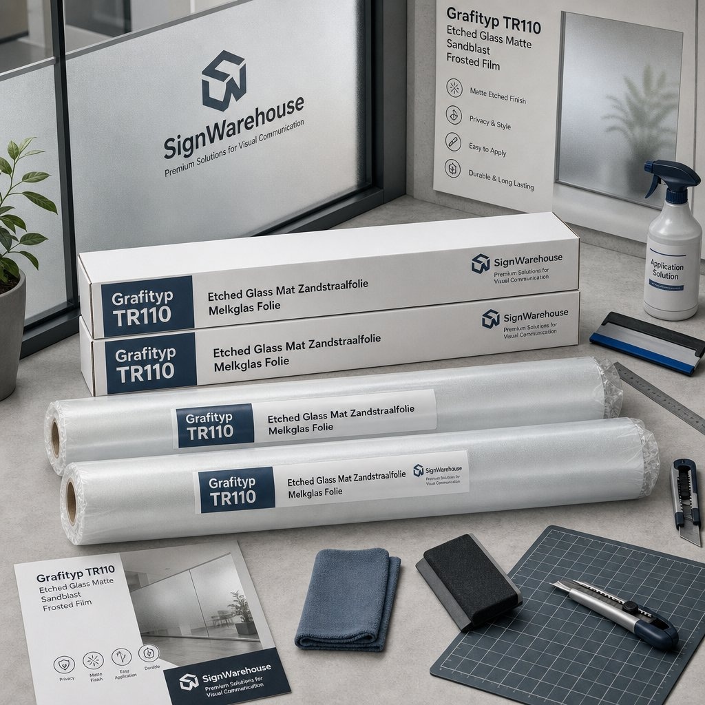 Grafityp TR110 Etched Glass Mat | Per Meter & Rol | SignWarehouse