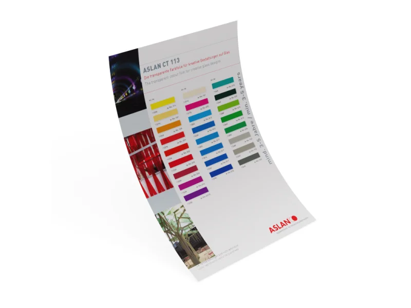 ASLAN Glassline Kleurenkaart & Stalenboek | SignWarehouse