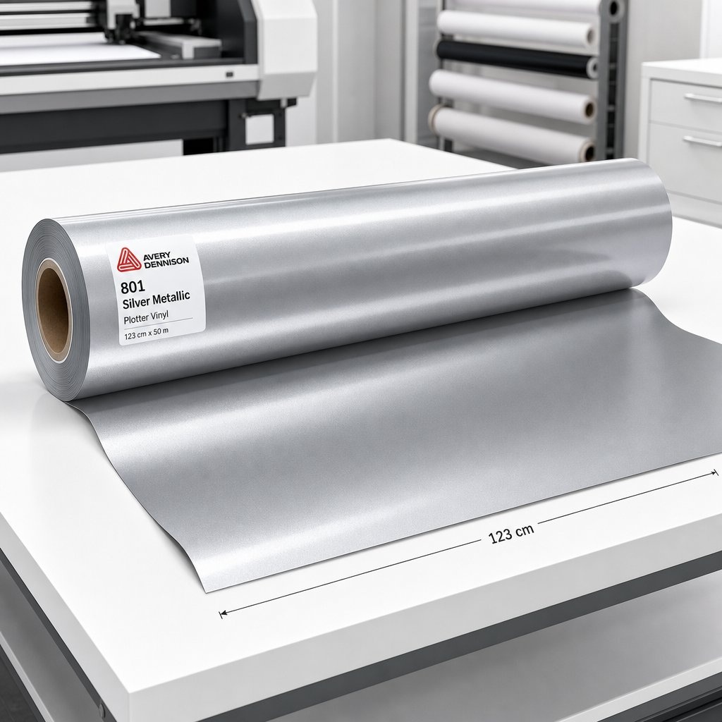 Avery 835 Zilver Metallic - 123 cm