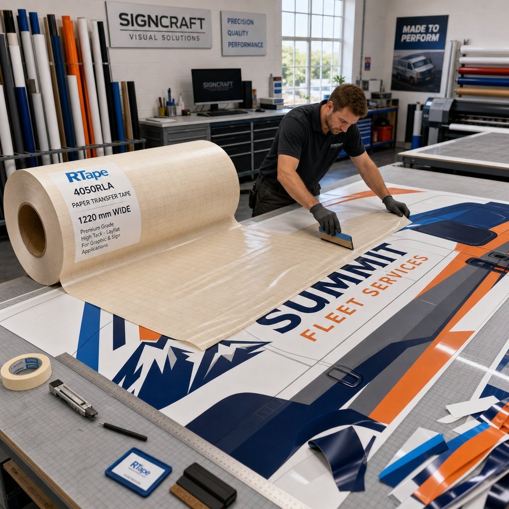 RTape 4050RLA 1220mm x 100m | MediumTack Applicatietape