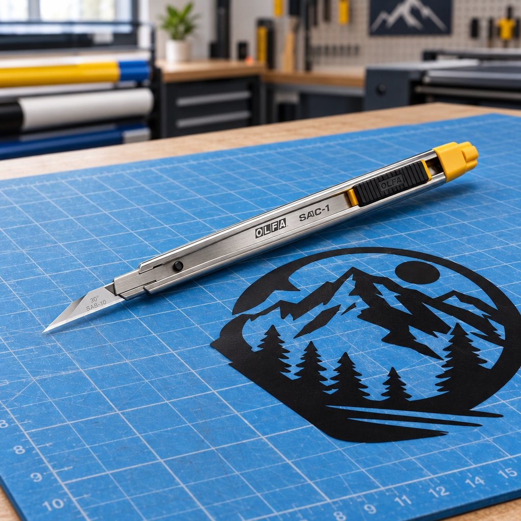 Olfa SAC-1 RVS Afbreekmes 30° | Graphics Cutter