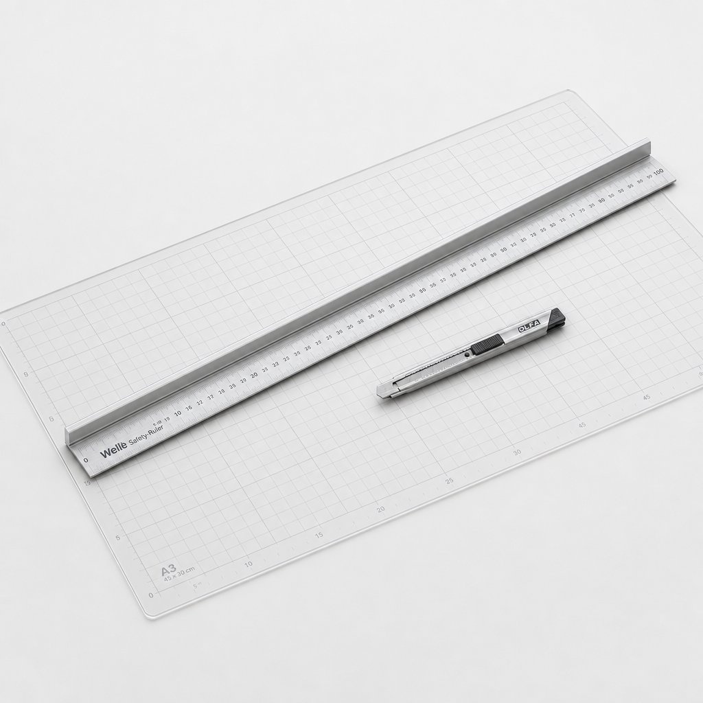 Welle Safety-Ruler Veiligheidssnijlineaal met Antislip (100cm)