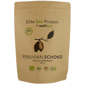 Elite bio Protein przez wahbio | Peruwiańska Czekolada | 450 gr