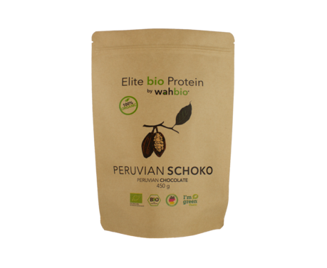 MHD: 31.11.2026 Elite bio Protein by wahbio | Peruvian Schoko | 450 Gr