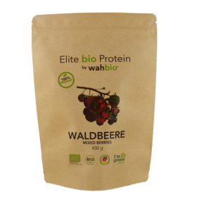 Elite bio Protein by wahbio | Waldbeere | 450 Gr