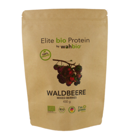 Elite bio Protein by wahbio | Waldbeere | 450 Gr