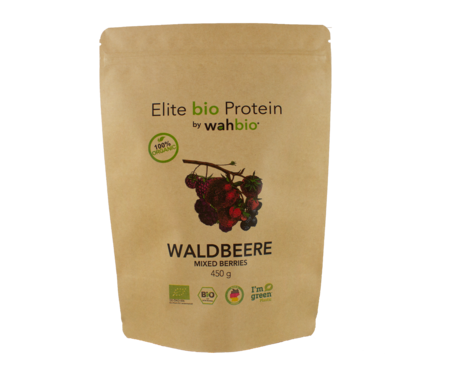 Elite Organic Protein by wahbio | Mixed Berries 450 Gr