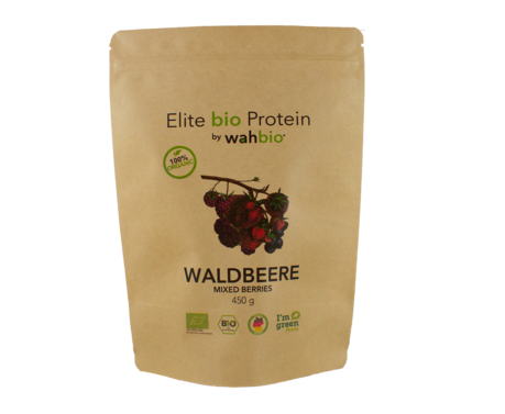 MHD: 31.11.2026 Elite Organic Protein by WahBio 450g -dzikie Bio-Jagody