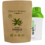 Elite Organic Protein by wahbio | Vanilla Protein | 450 Gr.  with Travel Shaker 300ml