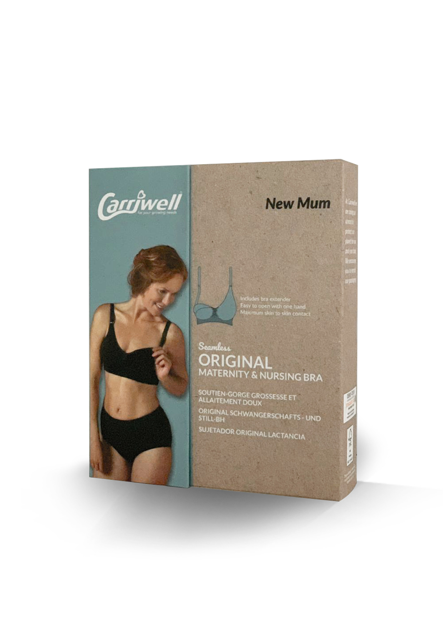 Carriwell Carriwell Meegroei- & Voedingsbh Original - Zwart