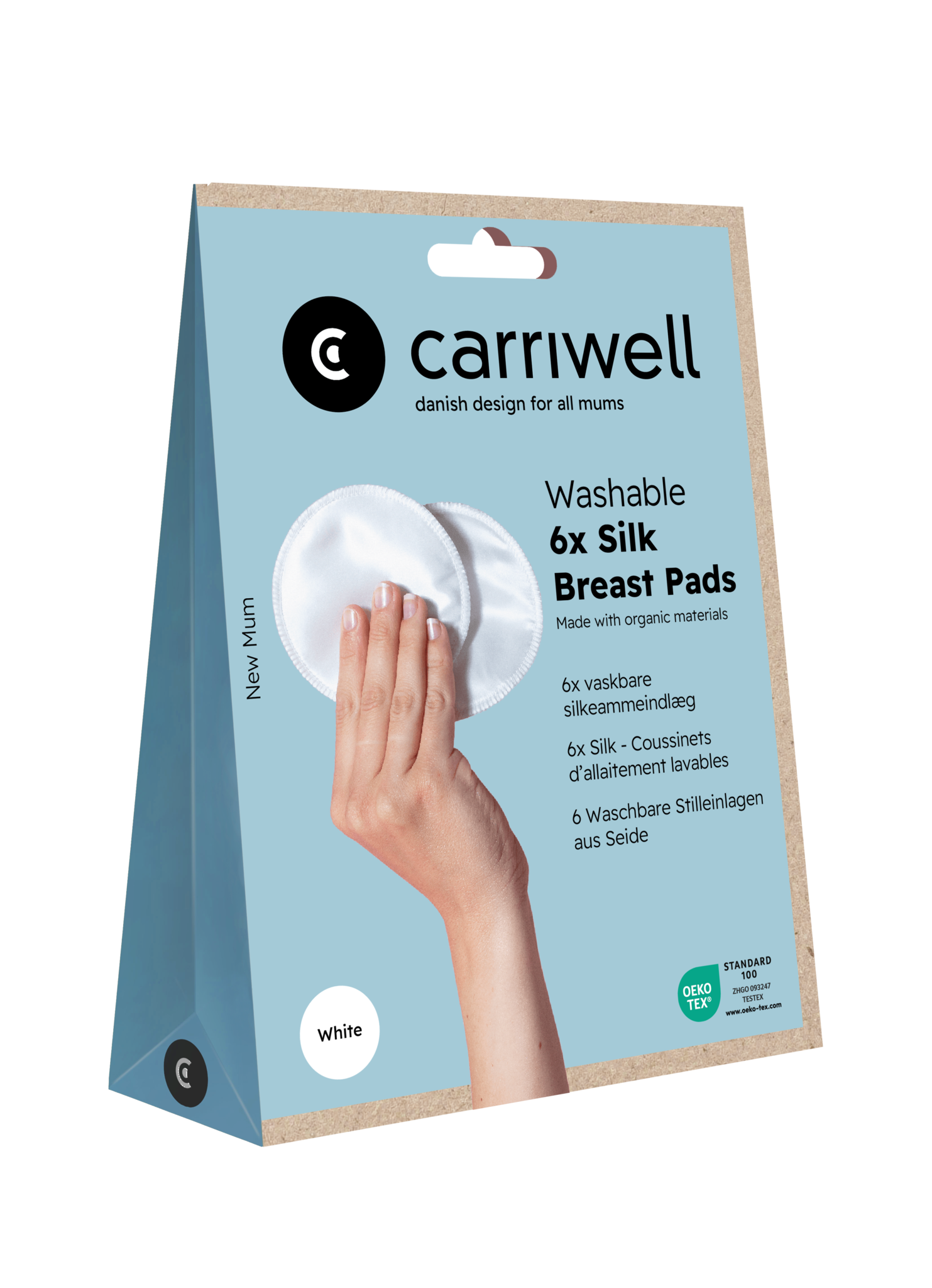 Carriwell Carriwell Wasbare Zoogcompressen Zijde (6 stuks)