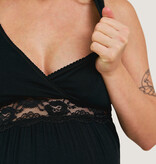 Carriwell Nachthemd voor Zwangerschap en Borstvoeding - Zwart