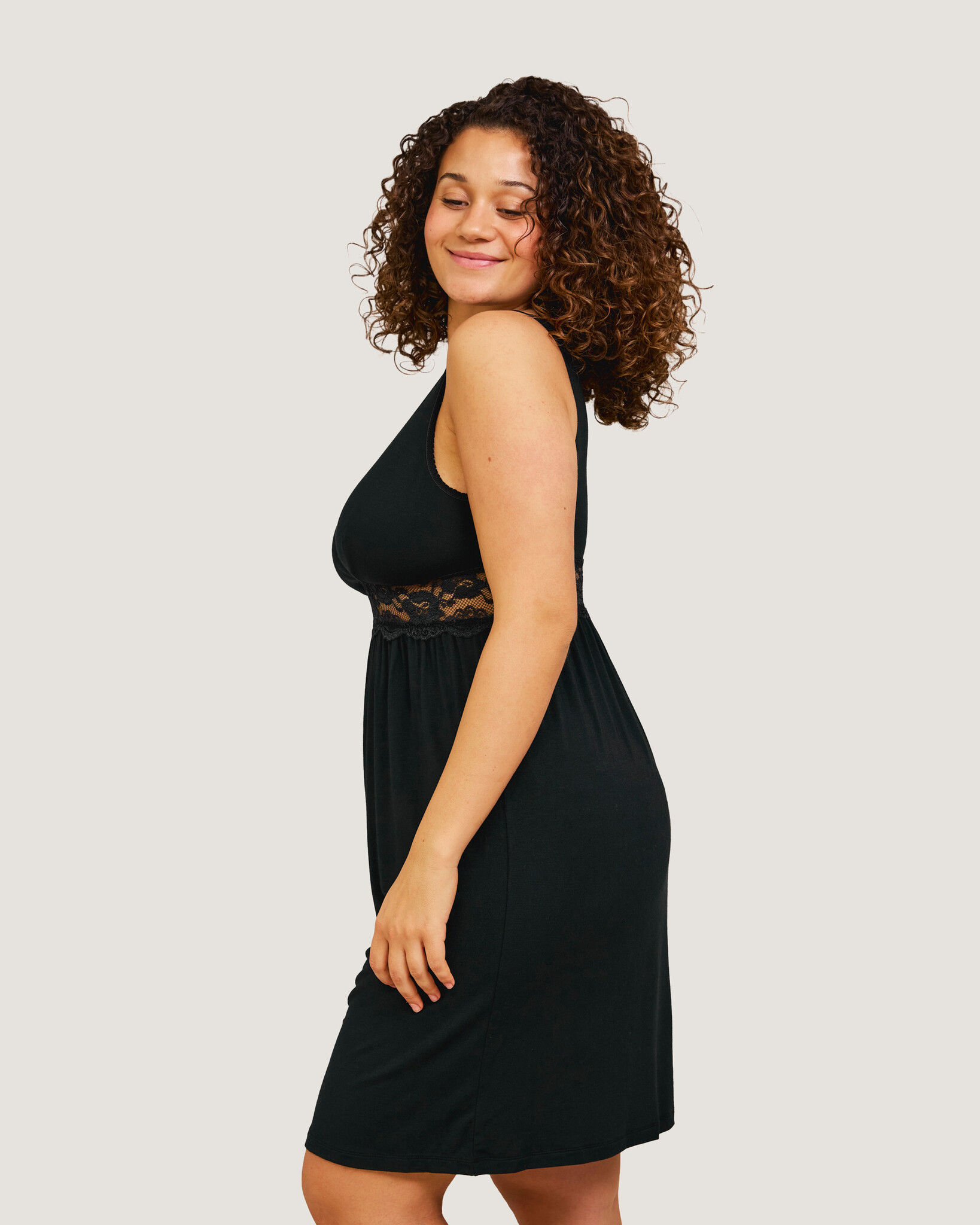 Carriwell Nachthemd voor Zwangerschap en Borstvoeding - Zwart