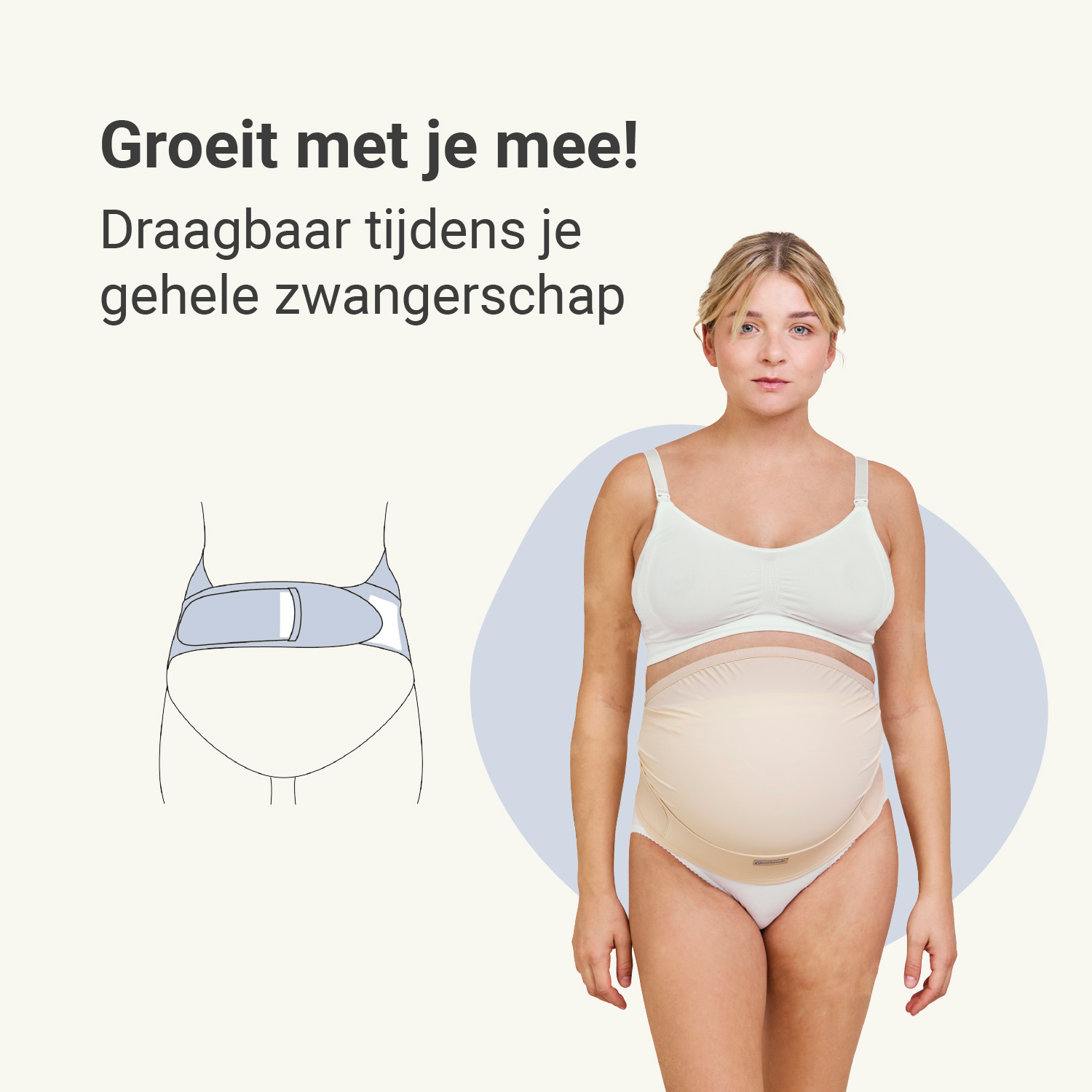 Carriwell Carriwell Verstelbare Overbelly Buikband - Honey