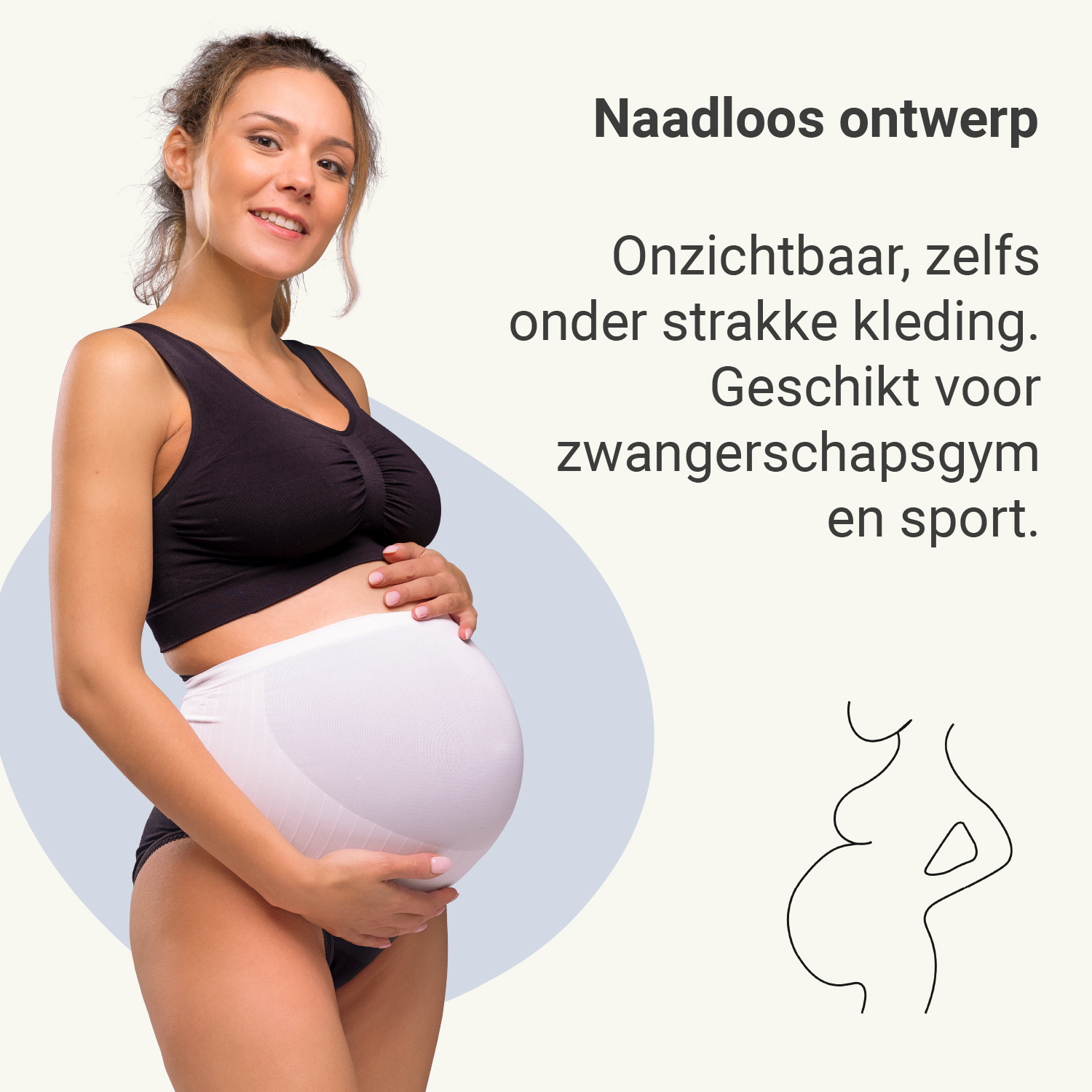 Carriwell Carriwell Naadloze Buikband Support - Wit