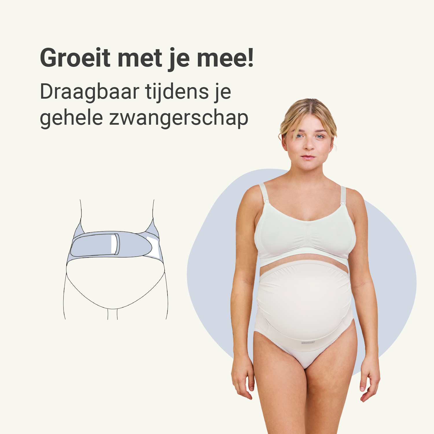 Carriwell Carriwell Verstelbare Overbelly Buikband - Wit