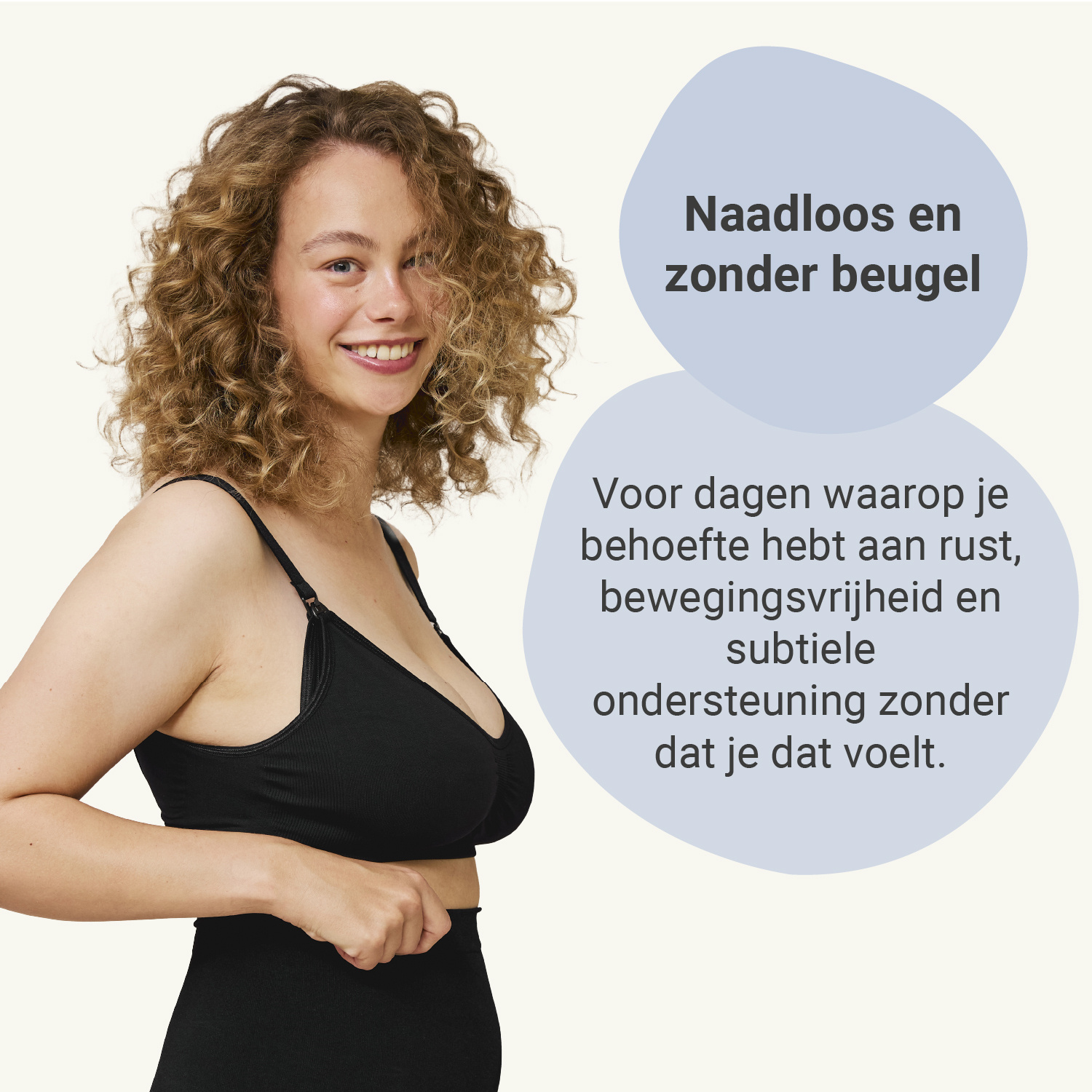 Carriwell Carriwell Meegroei- & Voedingsbh Original - Zwart