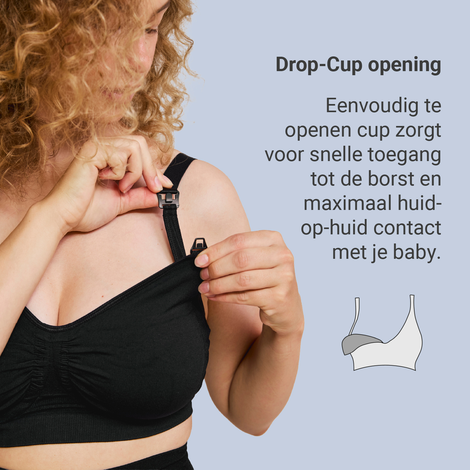 Carriwell Carriwell Meegroei- & Voedingsbh Original - Zwart