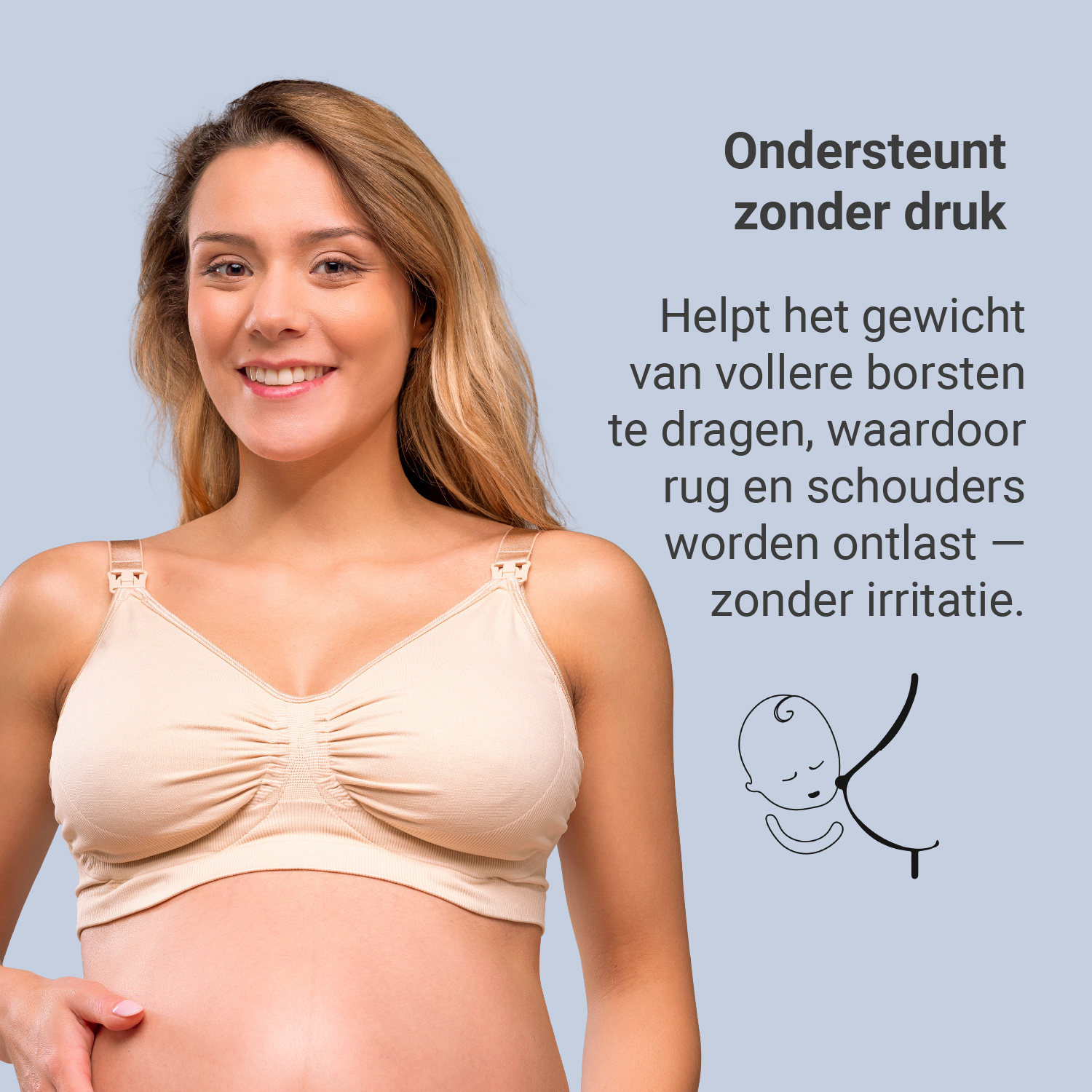 Carriwell Carriwell Meegroei - & Voedingsbh -Gelbeugel - Honey