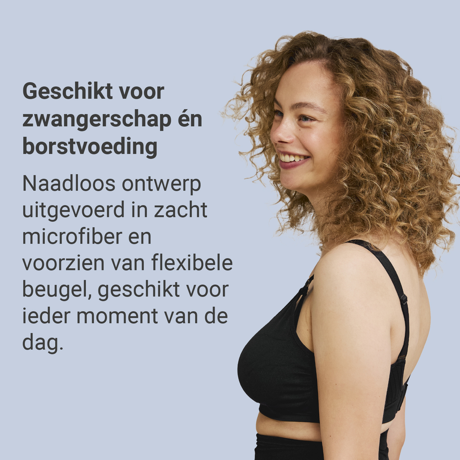 Carriwell Carriwell Meegroei - & Voedingsbh Gelbeugel - Zwart