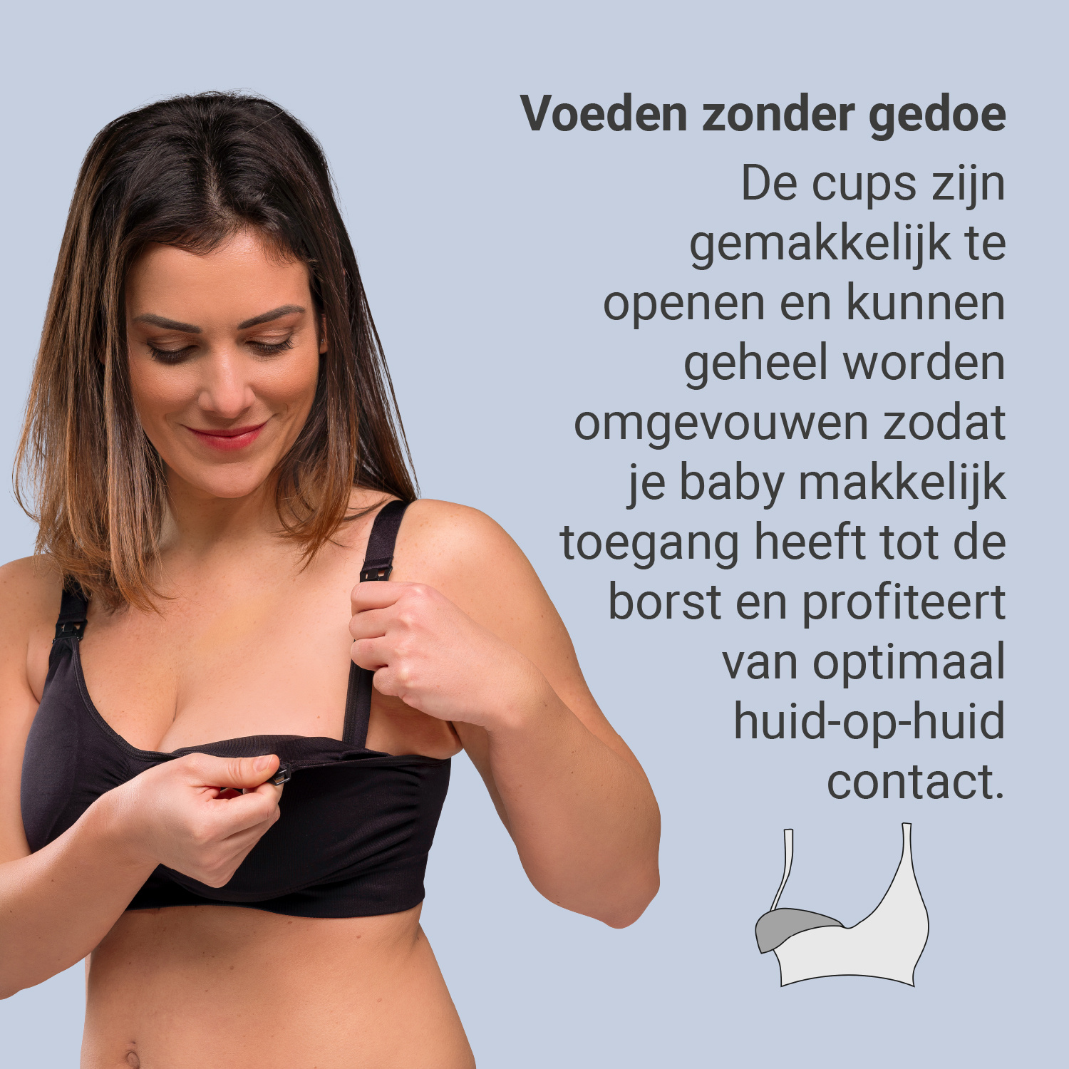 Carriwell Carriwell Meegroei- & Voedingsbh Padded - Zwart