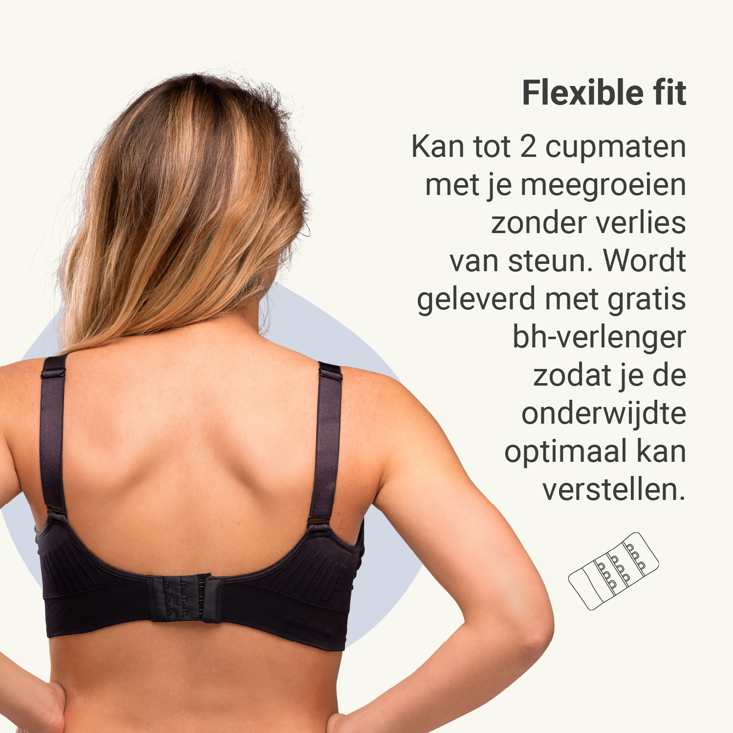 Carriwell Carriwell Meegroei- & Voedingsbh Padded - Zwart