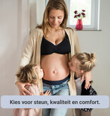 Carriwell Carriwell Meegroei- & Voedingsbh Padded + Gelbeugel - Zwart