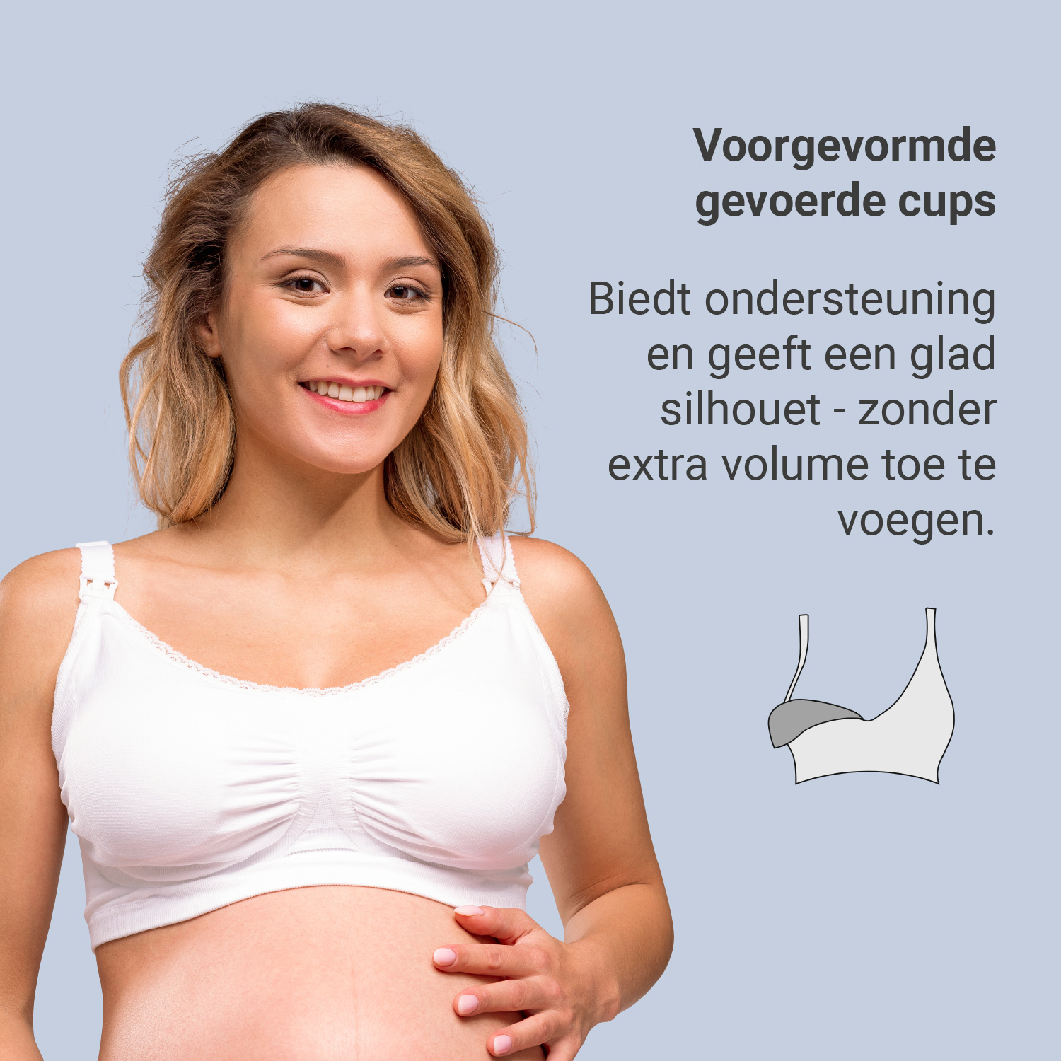 Carriwell Carriwell Meegroei- & Voedingsbh Padded + Gelbeugel Wit